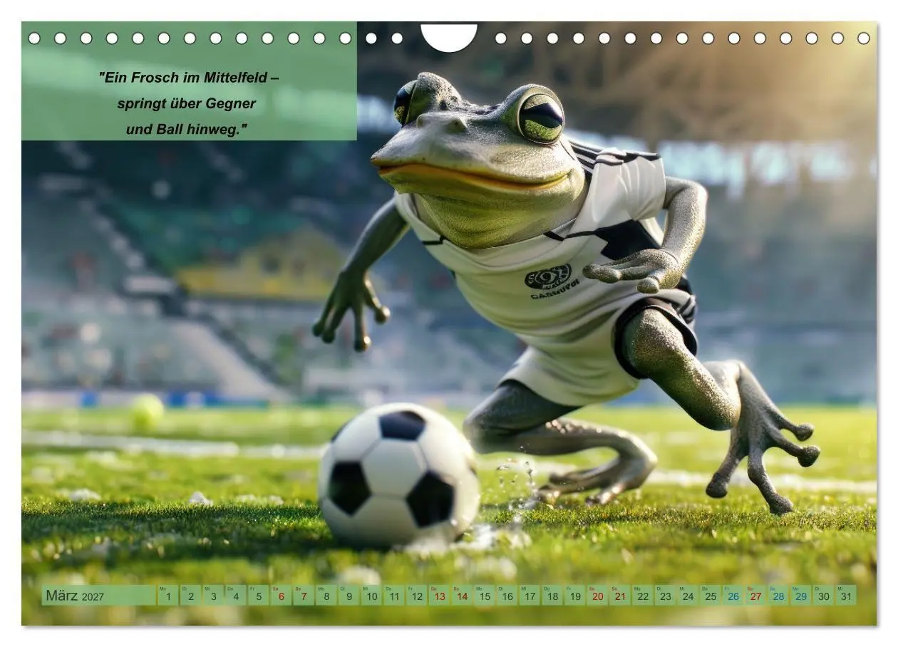 Bild: 9783569087255 | Der tierisch lustige Fußballkalender (Wandkalender 2027 DIN A4...