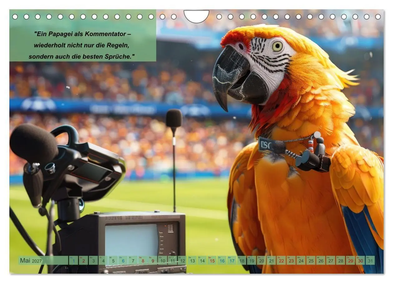 Bild: 9783569087255 | Der tierisch lustige Fußballkalender (Wandkalender 2027 DIN A4...