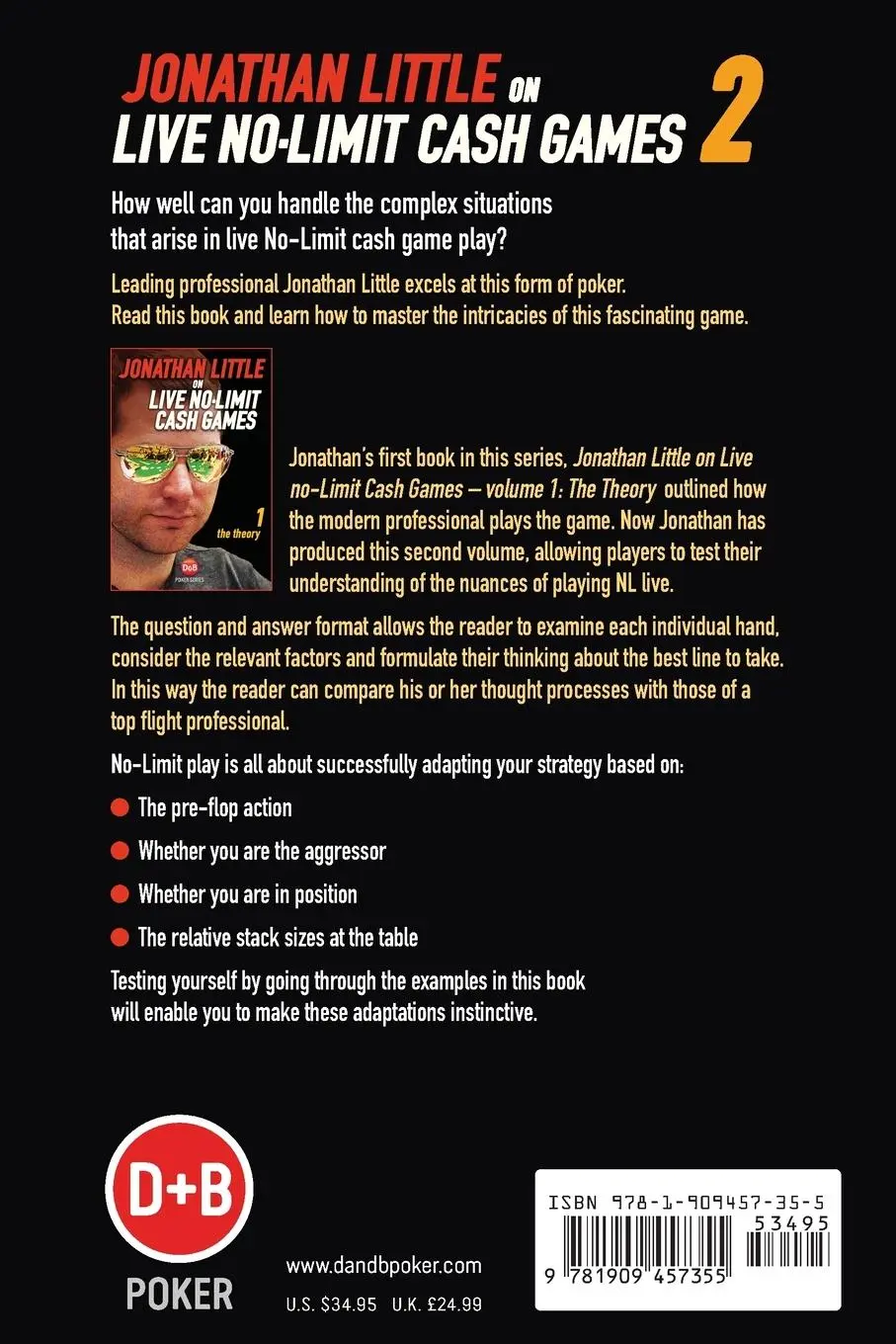 Rückseite: 9781909457355 | Jonathan Little on Live No-Limit Cash Games, Volume 2 | The Practice