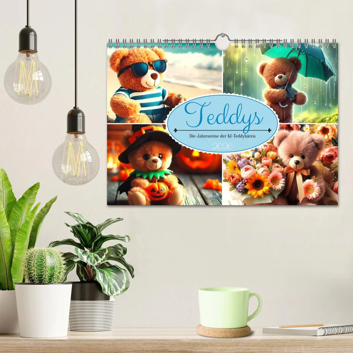 Bild: 9783457347355 | Teddys - Die Jahresreise der KI-Teddybären (Wandkalender 2026 DIN...