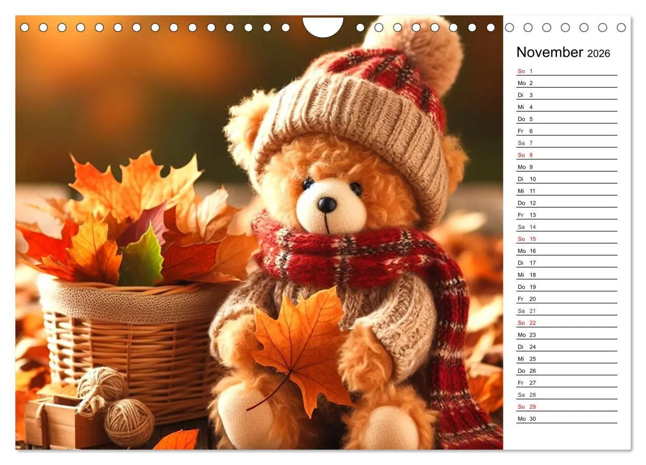 Bild: 9783457347355 | Teddys - Die Jahresreise der KI-Teddybären (Wandkalender 2026 DIN...