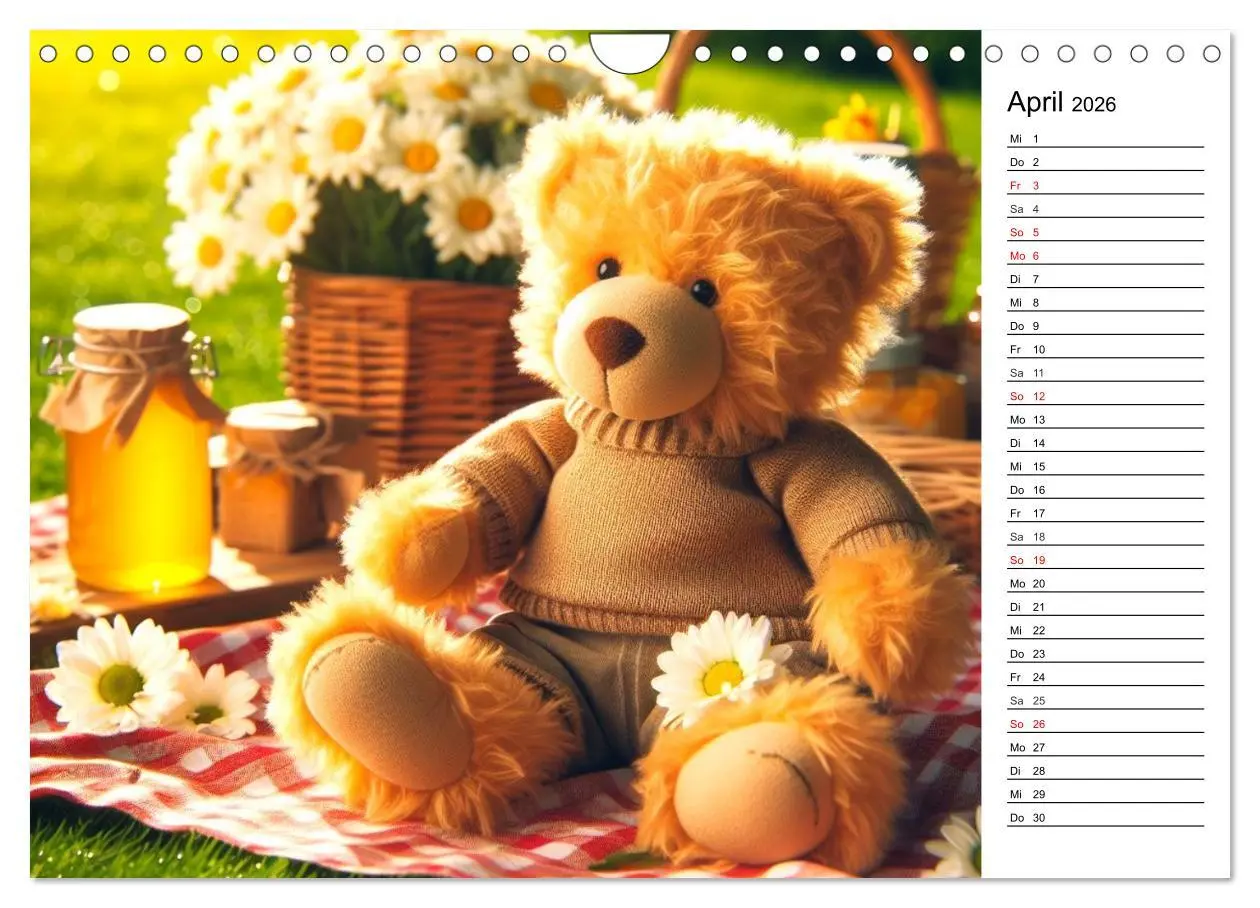 Bild: 9783457347355 | Teddys - Die Jahresreise der KI-Teddybären (Wandkalender 2026 DIN...