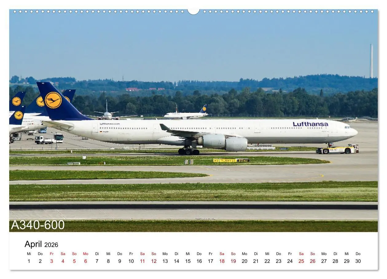 Bild: 9783457587355 | Flugzeuge von Airbus (Wandkalender 2026 DIN A2 quer), CALVENDO...