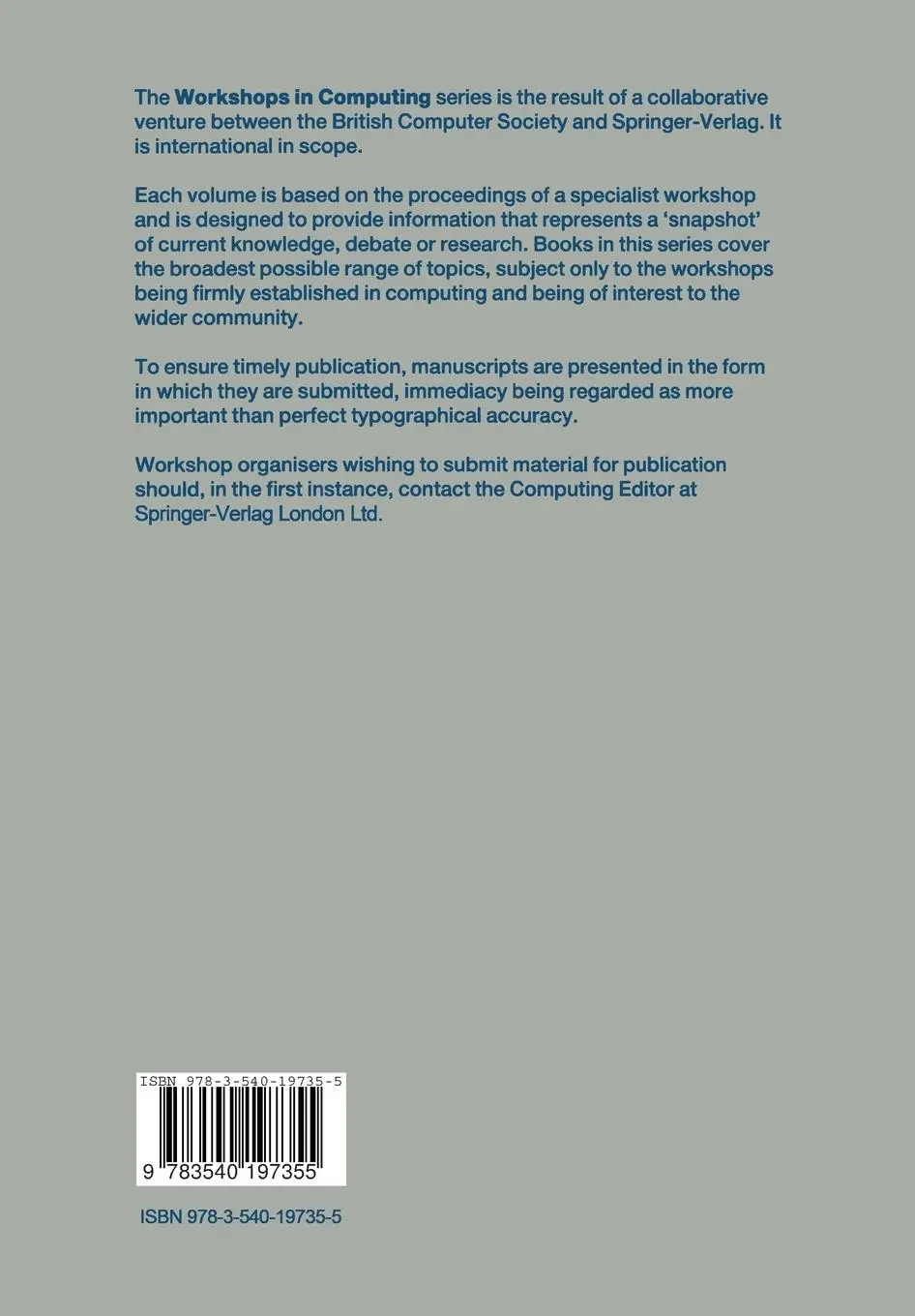 Rückseite: 9783540197355 | Declarative Programming, Sasbachwalden 1991 | Roland Dietrich (u. a.)