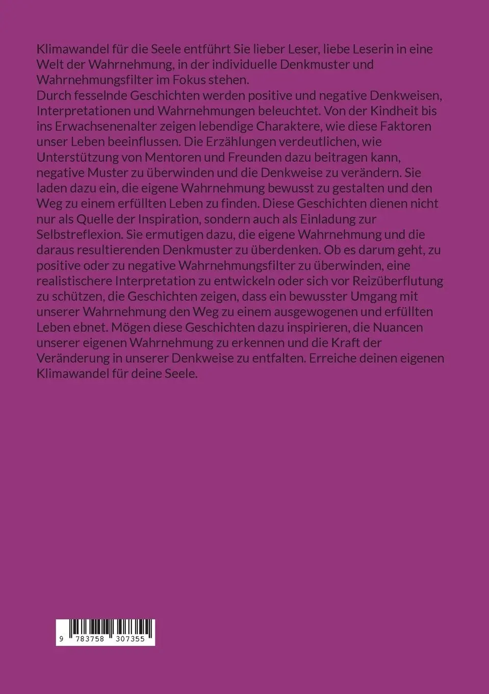 Rückseite: 9783758307355 | Klimawandel für die Seele | Rosemarie Vahle | Taschenbuch | Paperback
