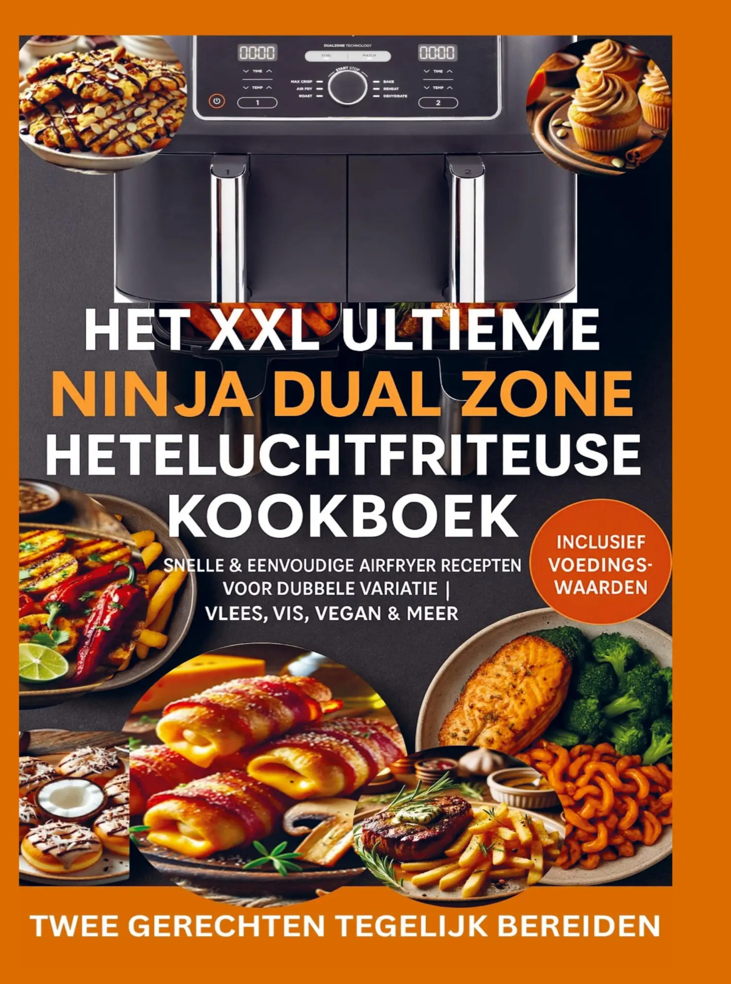 Cover: 9789403807355 | Het XXL Ultieme Ninja Dual Zone Heteluchtfriteuse Kookboek | Gelato