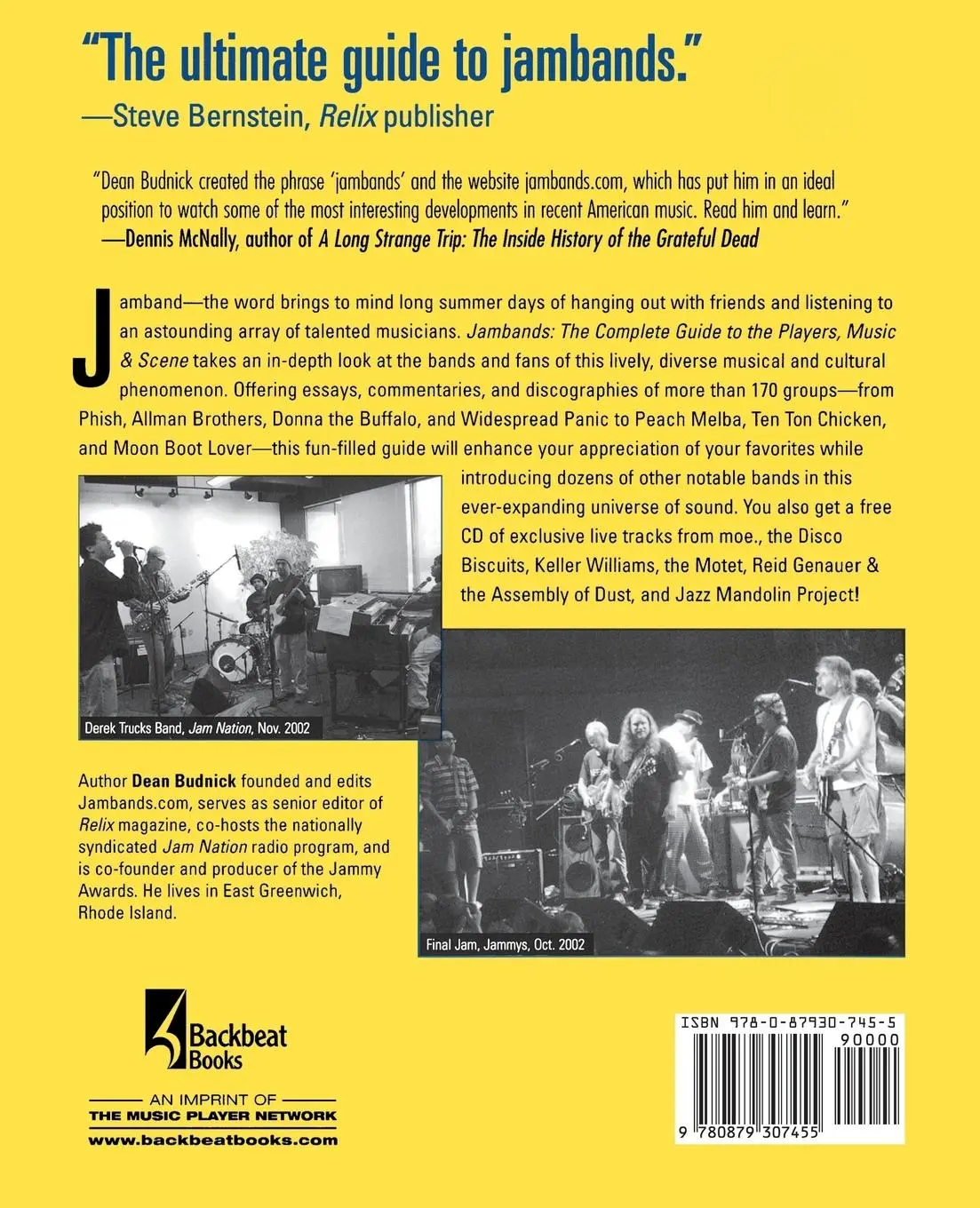 Rückseite: 9780879307455 | Jambands | The Complete Guide to the Players, Music &amp; Scene | Budnick