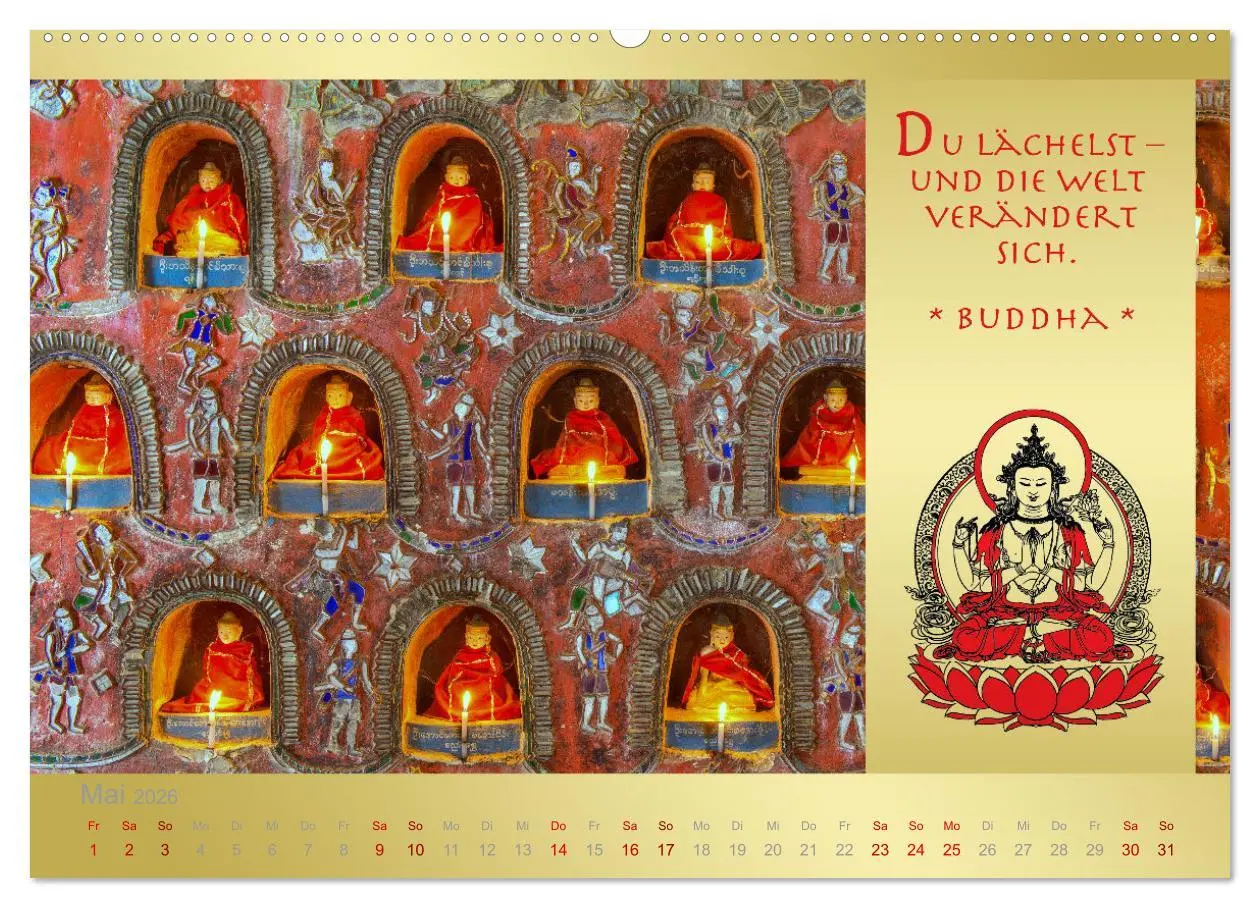 Bild: 9783457647455 | BUDDHA IM GLÜCK - Buddhistische Weisheiten (Wandkalender 2026 DIN...
