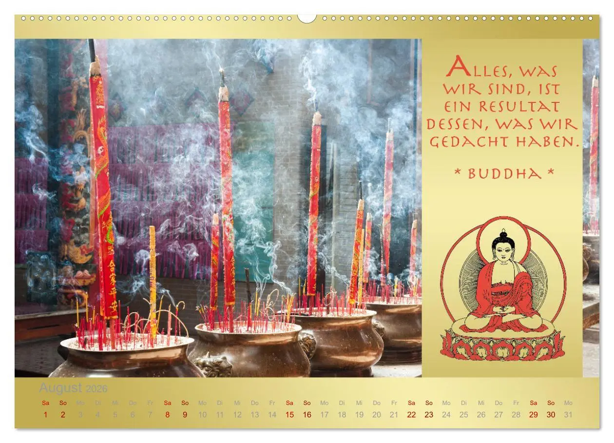 Bild: 9783457647455 | BUDDHA IM GLÜCK - Buddhistische Weisheiten (Wandkalender 2026 DIN...