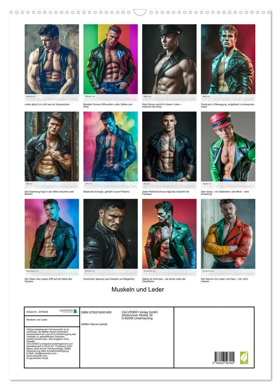 Bild: 9783516597455 | Muskeln und Leder (Wandkalender 2026 DIN A2 hoch), CALVENDO...