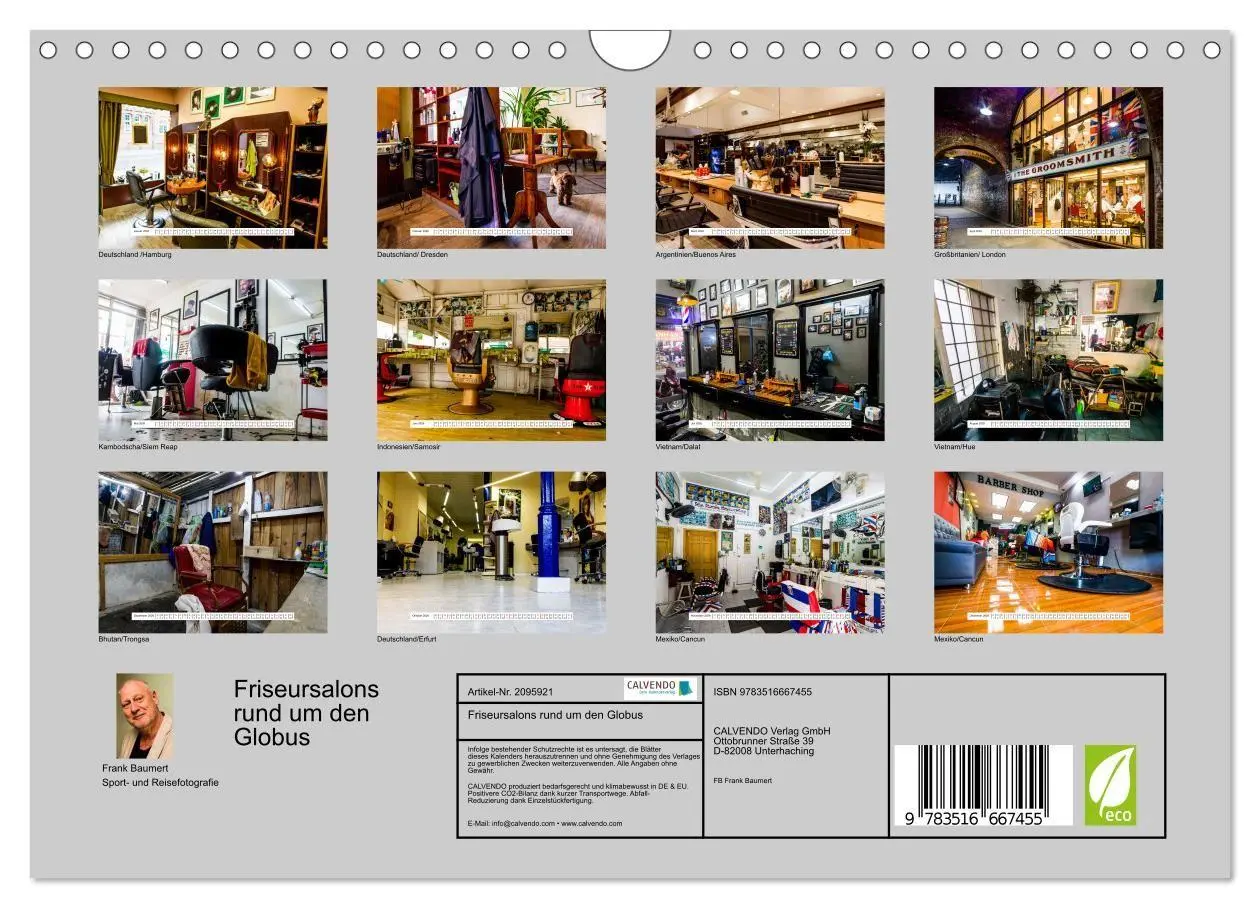 Bild: 9783516667455 | Friseursalons rund um den Globus (Wandkalender 2026 DIN A4 quer),...