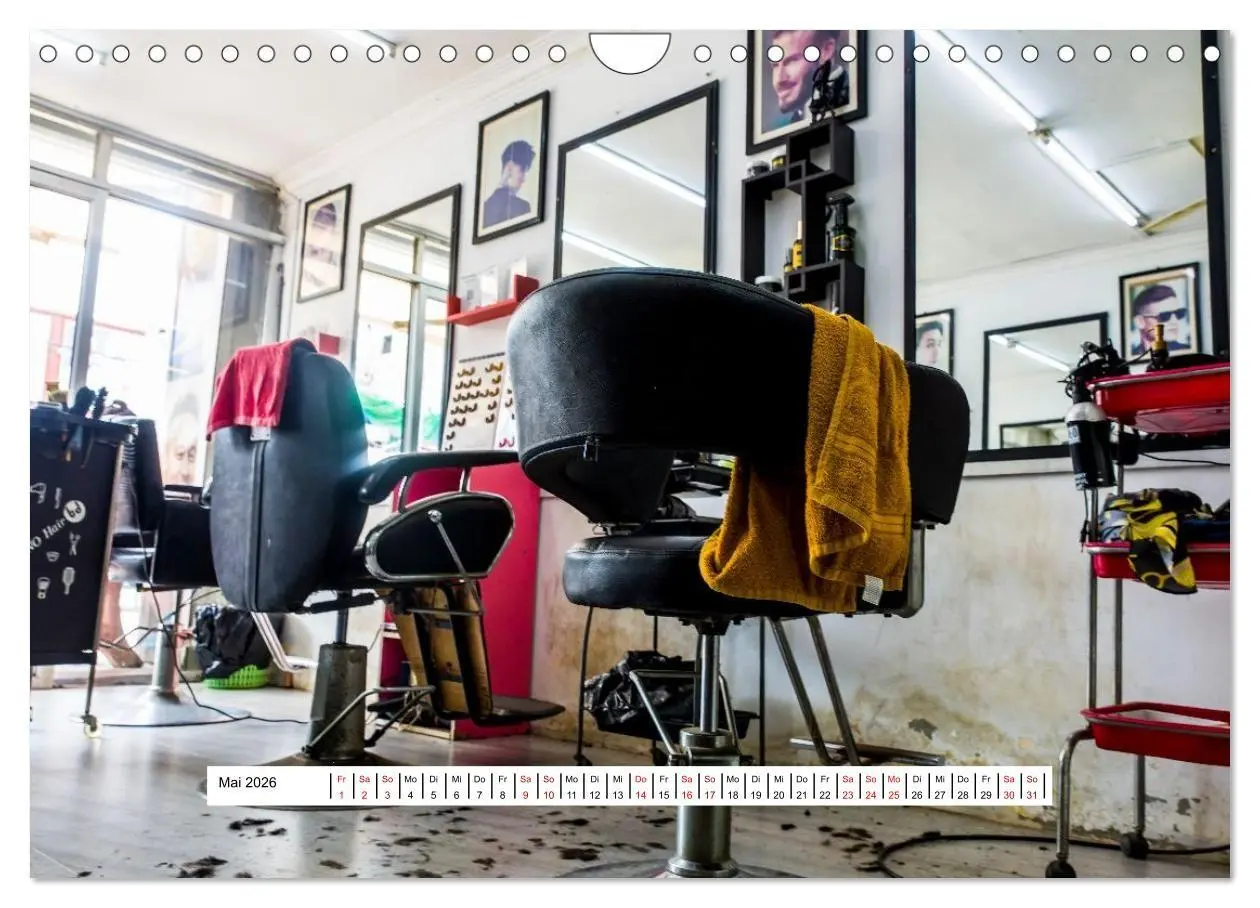 Bild: 9783516667455 | Friseursalons rund um den Globus (Wandkalender 2026 DIN A4 quer),...