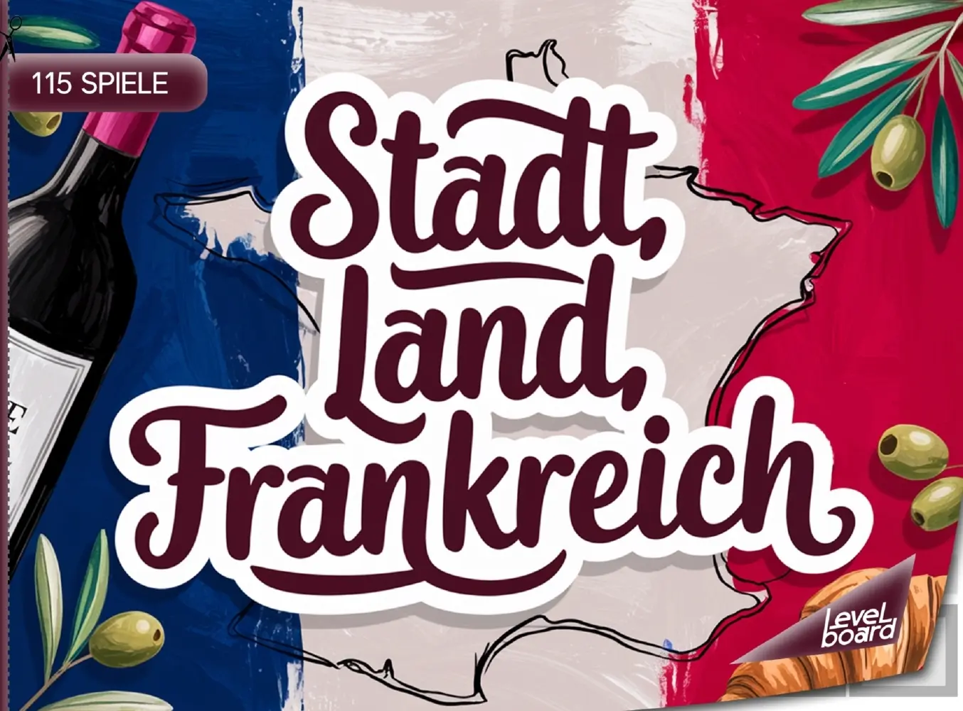 Cover: 9783693197455 | Stadt, Land, Frankreich - 115 Spielblöcke | levelBoard Spiele | Buch