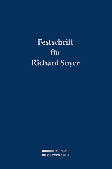 Cover: 9783704697455 | Festschrift für Richard Soyer | Stefan Schumann (u. a.) | Buch | 2025