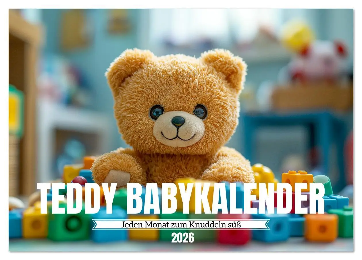 Cover: 9783457327555 | Teddy Babykalender - Jeden Monat zum Knuddeln süß (Tischkalender...
