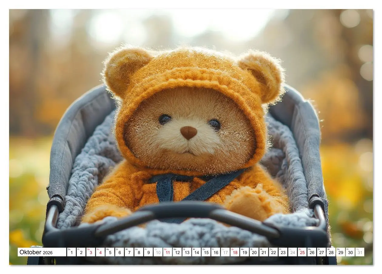Bild: 9783457327555 | Teddy Babykalender - Jeden Monat zum Knuddeln süß (Tischkalender...