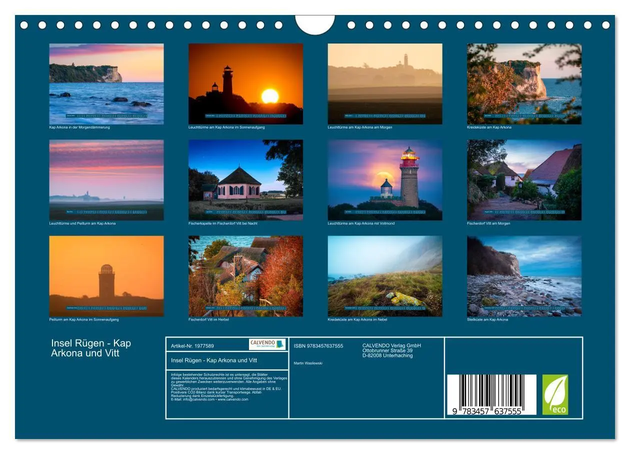 Bild: 9783457637555 | Insel Rügen - Kap Arkona und Vitt (Wandkalender 2026 DIN A4 quer),...