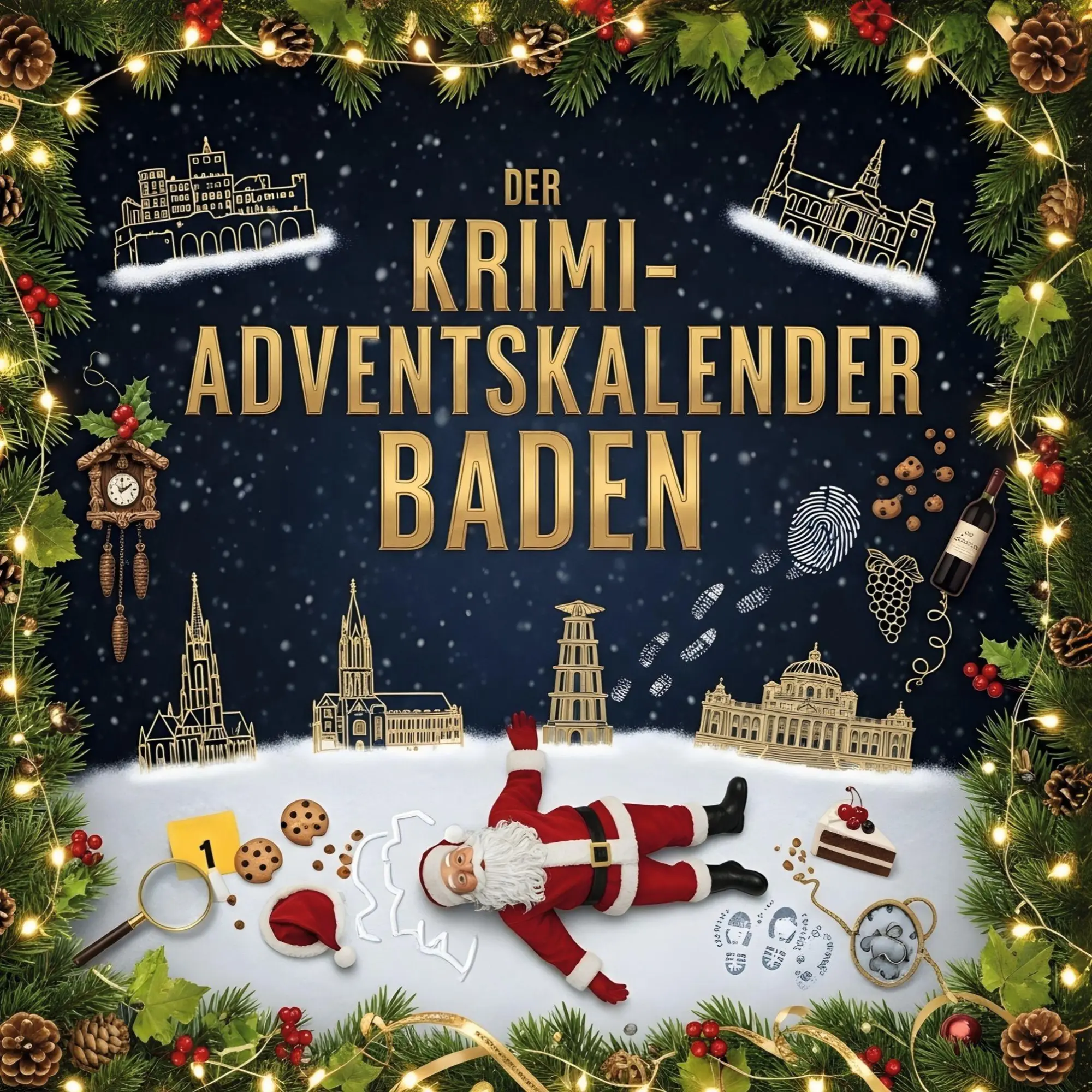Cover: 9783695307555 | Der Krimi-Adventskalender Baden | Mordsverdächtig in 24 Akten | Buch