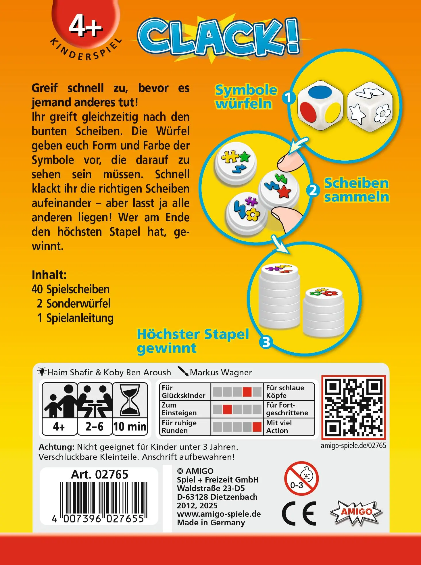 Bild: 4007396027655 | Clack! | AMIGO - Kinderspiel | Haim Shafir | Spiel | Brettspiel | 2013