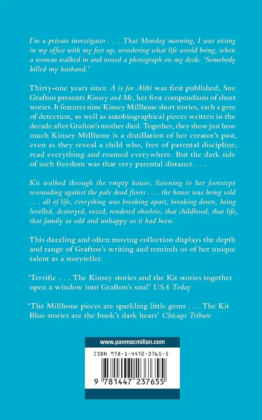 Rückseite: 9781447237655 | Kinsey and Me | Stories | Sue Grafton | Taschenbuch | 288 S. | 2013