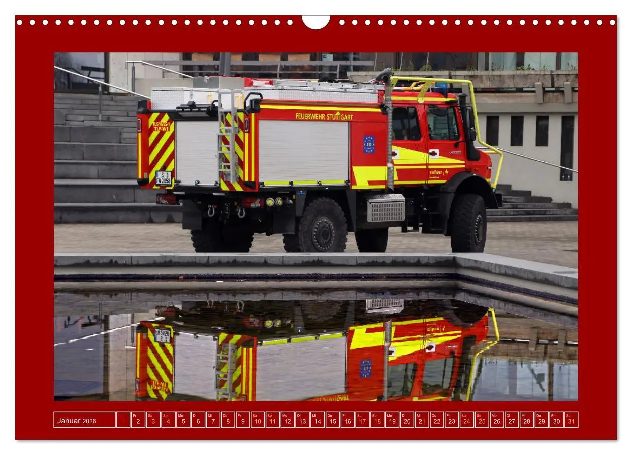 Bild: 9783457487655 | Unimog bei der Feuerwehr (Wandkalender 2026 DIN A3 quer), CALVENDO...