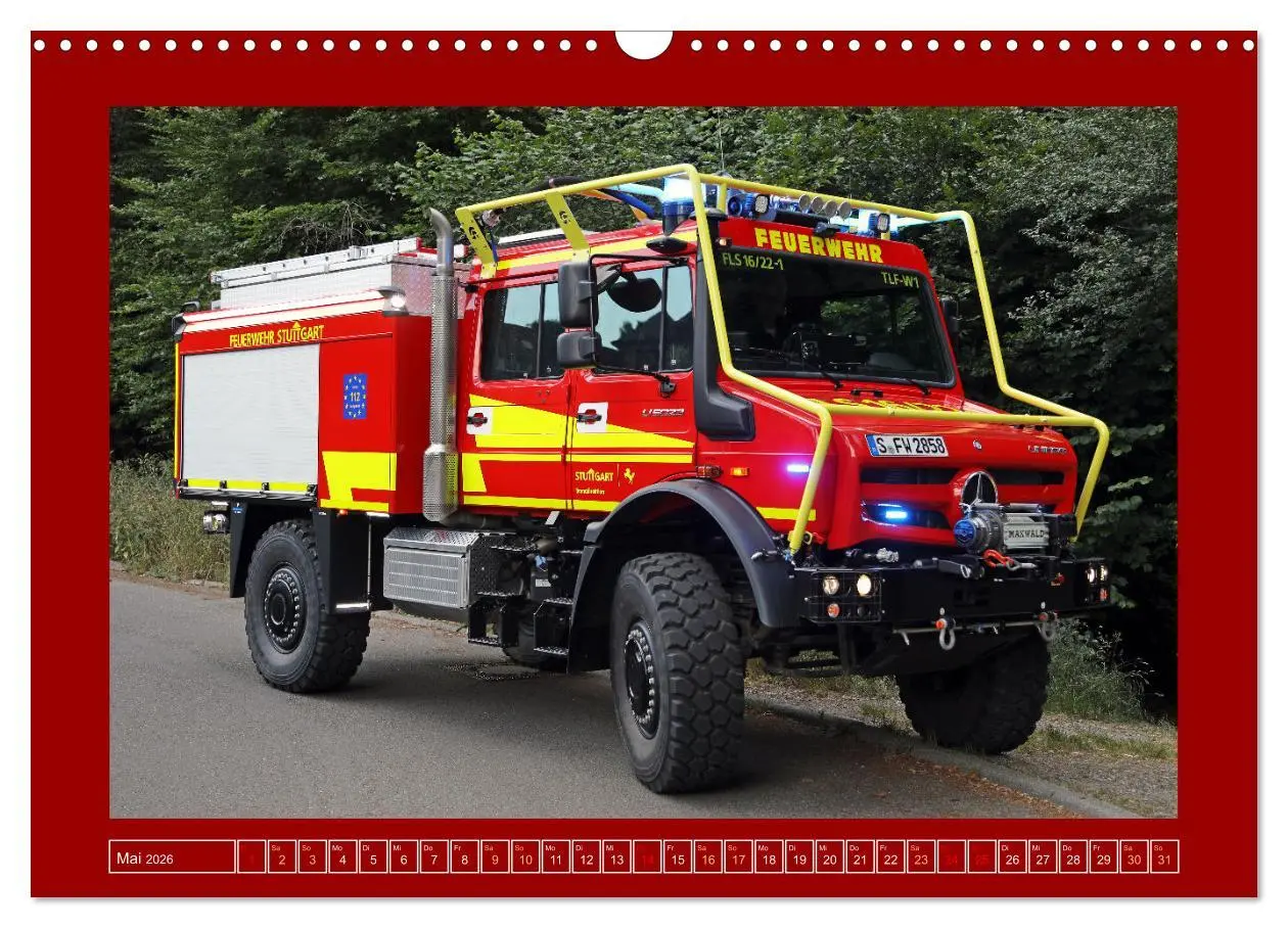 Bild: 9783457487655 | Unimog bei der Feuerwehr (Wandkalender 2026 DIN A3 quer), CALVENDO...
