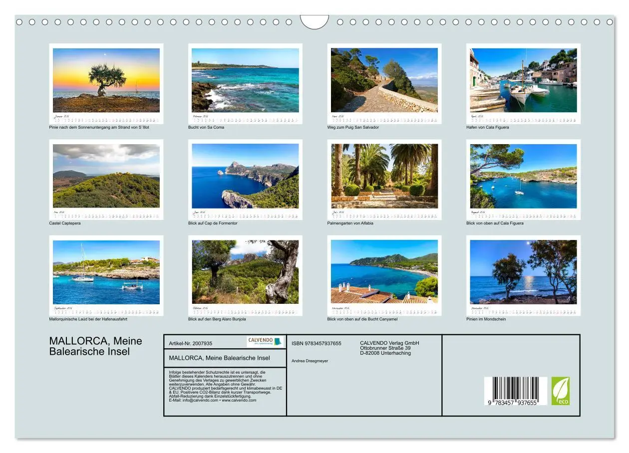 Bild: 9783457937655 | MALLORCA, Meine Balearische Insel (Wandkalender 2026 DIN A3 quer),...
