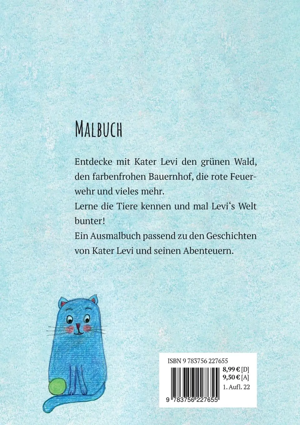 Rückseite: 9783756227655 | Kater Levi und seine Abenteuer | Malbuch | Ingo M. Ebert | Taschenbuch