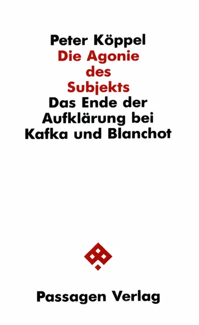 Cover: 9783900767655 | Die Agonie des Subjekts | Peter Köppel | Taschenbuch | Deutsch
