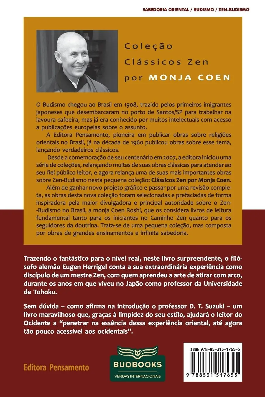 Rückseite: 9788531517655 | A Arte Cavalheiresca do Arqueiro Zen | Eugen Herrigel | Taschenbuch