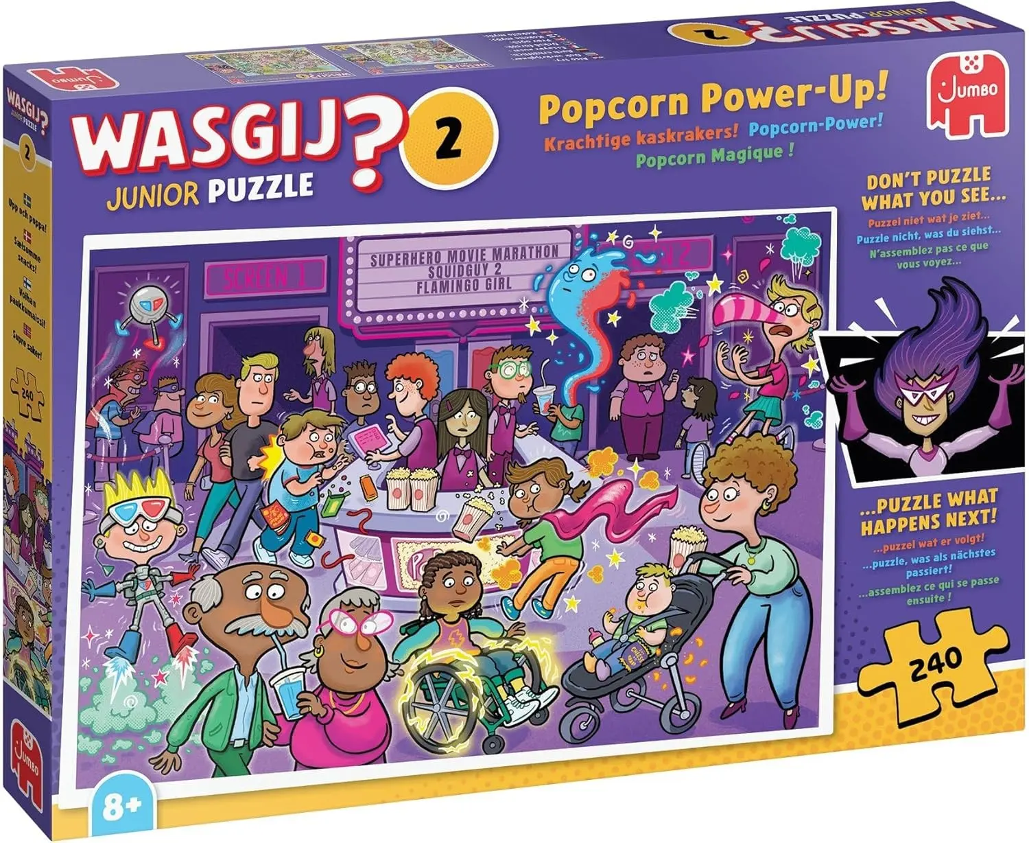 Cover: 8721017607755 | Wasgij Junior 2 - Popcorn-Power! (Puzzle 240 Teile) | Spiel | Deutsch