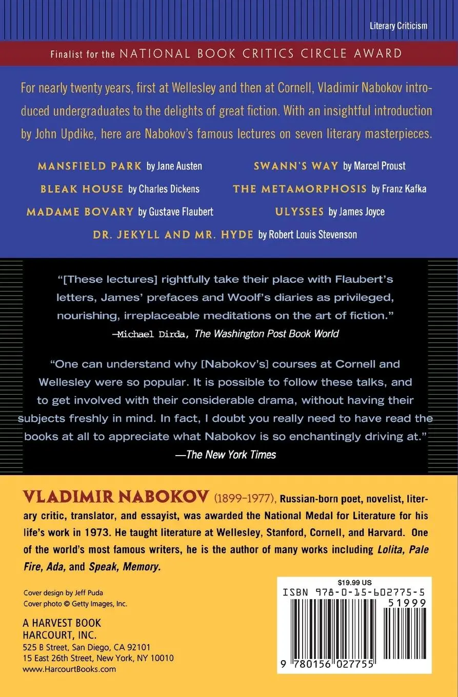 Rückseite: 9780156027755 | Lectures on Literature | Vladimir Nabokov | Taschenbuch | Paperback
