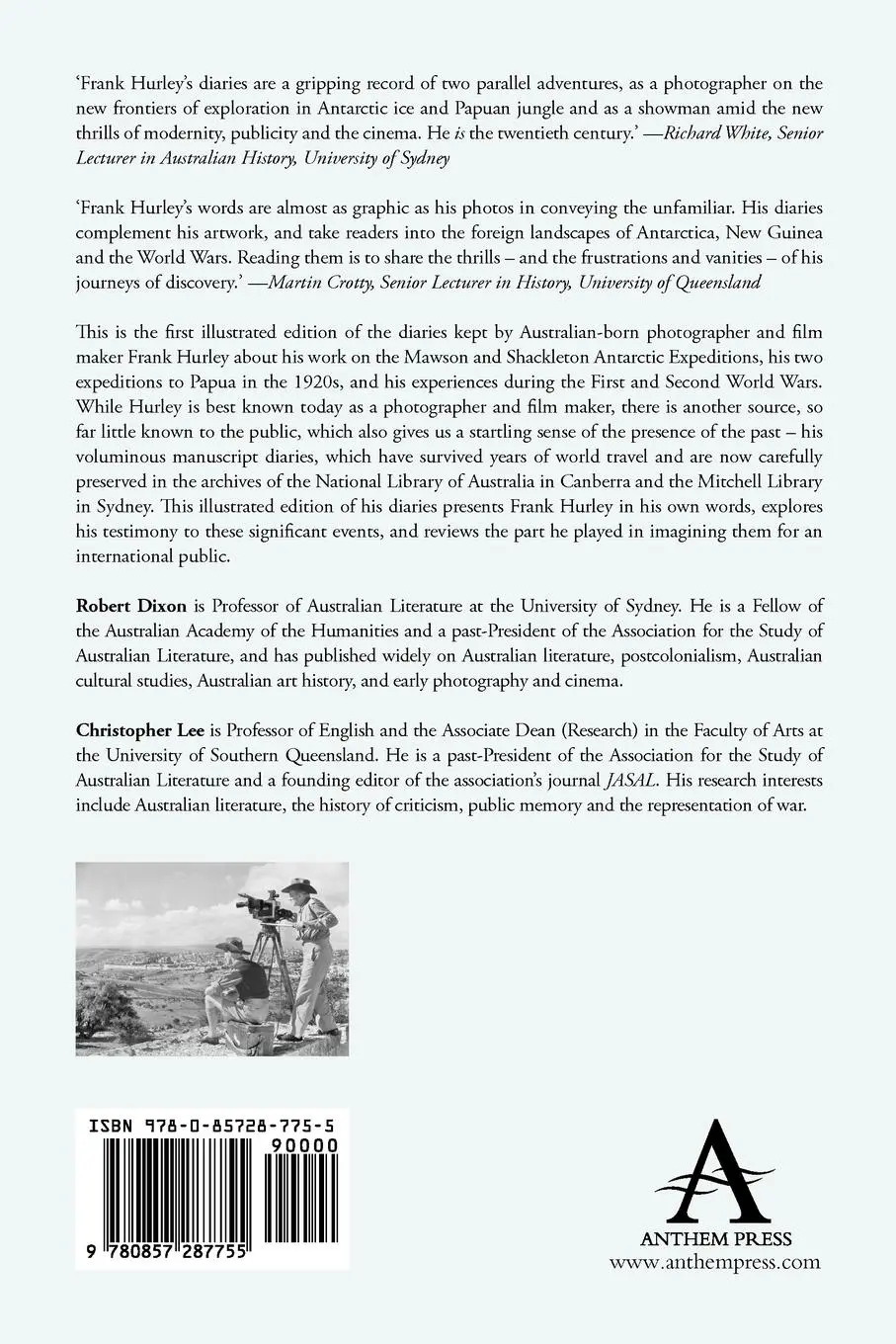 Rückseite: 9780857287755 | The Diaries of Frank Hurley 1912-1941 | Robert Dixon (u. a.) | Buch
