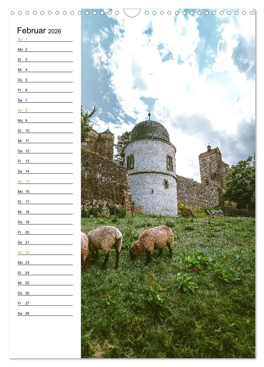 Bild: 9783516327755 | Sachsens Burgen und Schlösser - Beschreibbarer Kalender mit...
