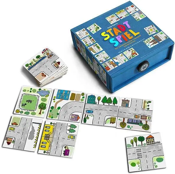 Bild: 9783934657755 | StadtSpiel | Ein variantenreicher Legespaß mit 64 Karten | Antje Damm
