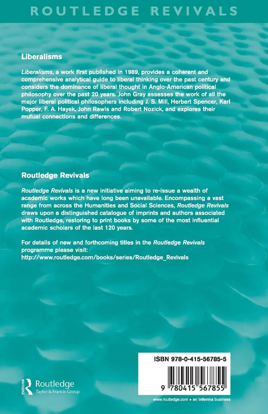 Rückseite: 9780415567855 | Liberalisms (Routledge Revivals) | Essays in Political Philosophy