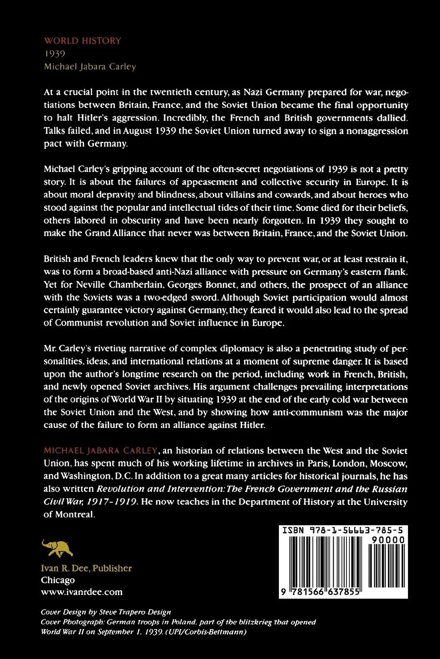 Rückseite: 9781566637855 | 1939 | The Alliance That Never Was and the Coming of World War II