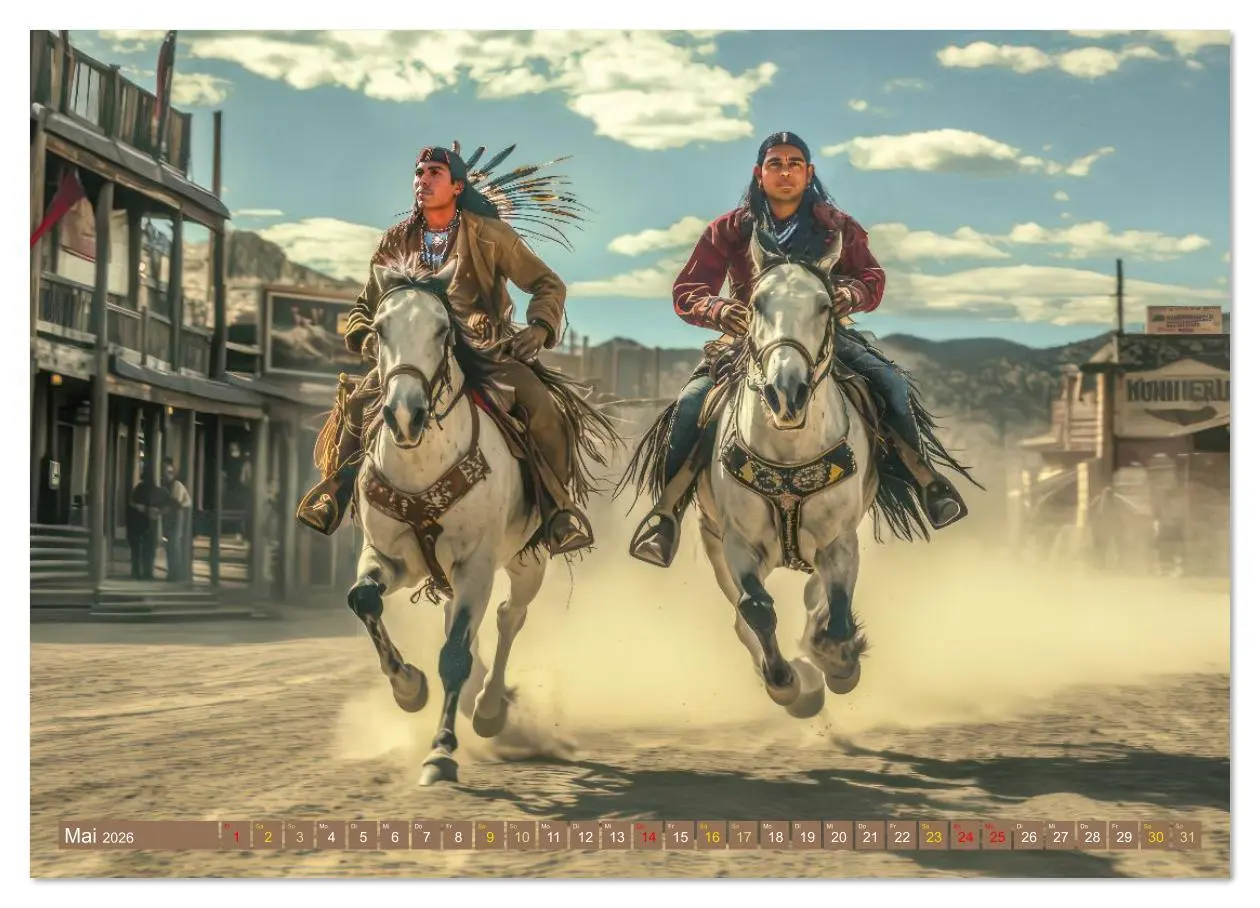Bild: 9783516627855 | Wilder Westen - Cowboys in Aktion (Wandkalender 2026 DIN A2 quer),...