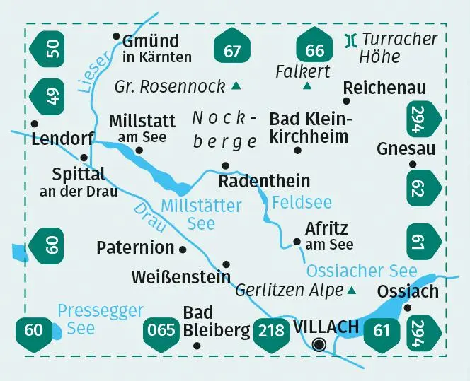 Bild: 9783991217855 | KOMPASS Wanderkarte 63 Millstätter See, Nockgebiet 1:50.000 | Deutsch