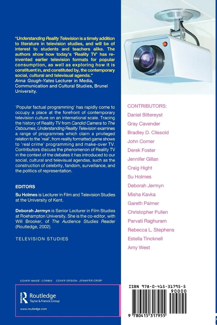 Rückseite: 9780415317955 | UNDERSTANDING REALITY TELEVISION | Su Holmes (u. a.) | Taschenbuch