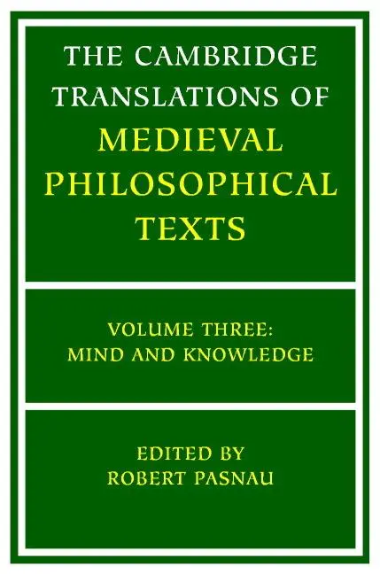 Cover: 9780521797955 | The Cambridge Translations of Medieval Philosophical Texts | Buch