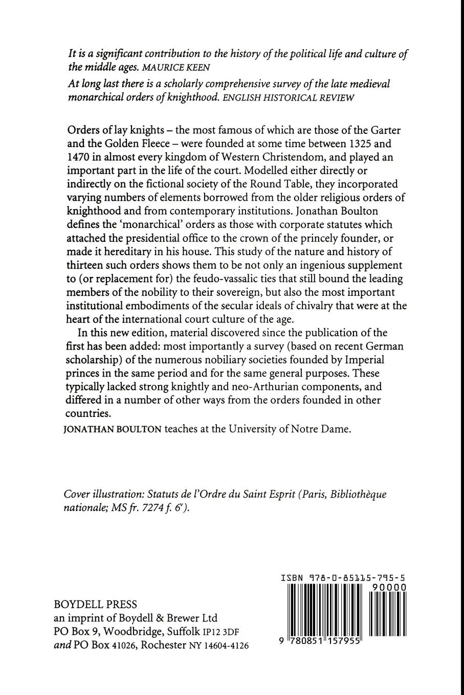 Rückseite: 9780851157955 | The Knights of the Crown | D'a J D Boulton | Taschenbuch | Englisch