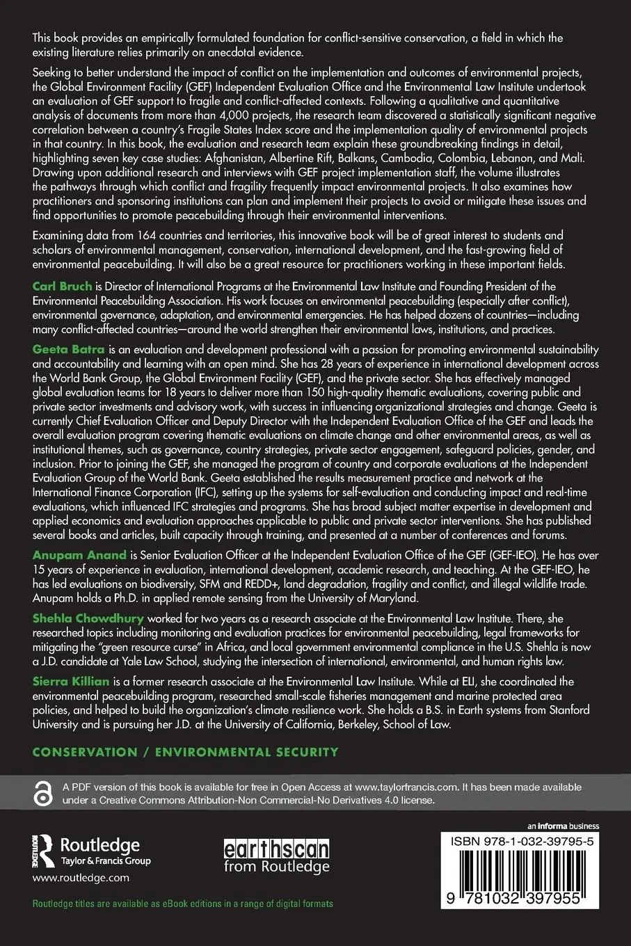 Rückseite: 9781032397955 | Conflict-Sensitive Conservation | Carl Bruch (u. a.) | Taschenbuch