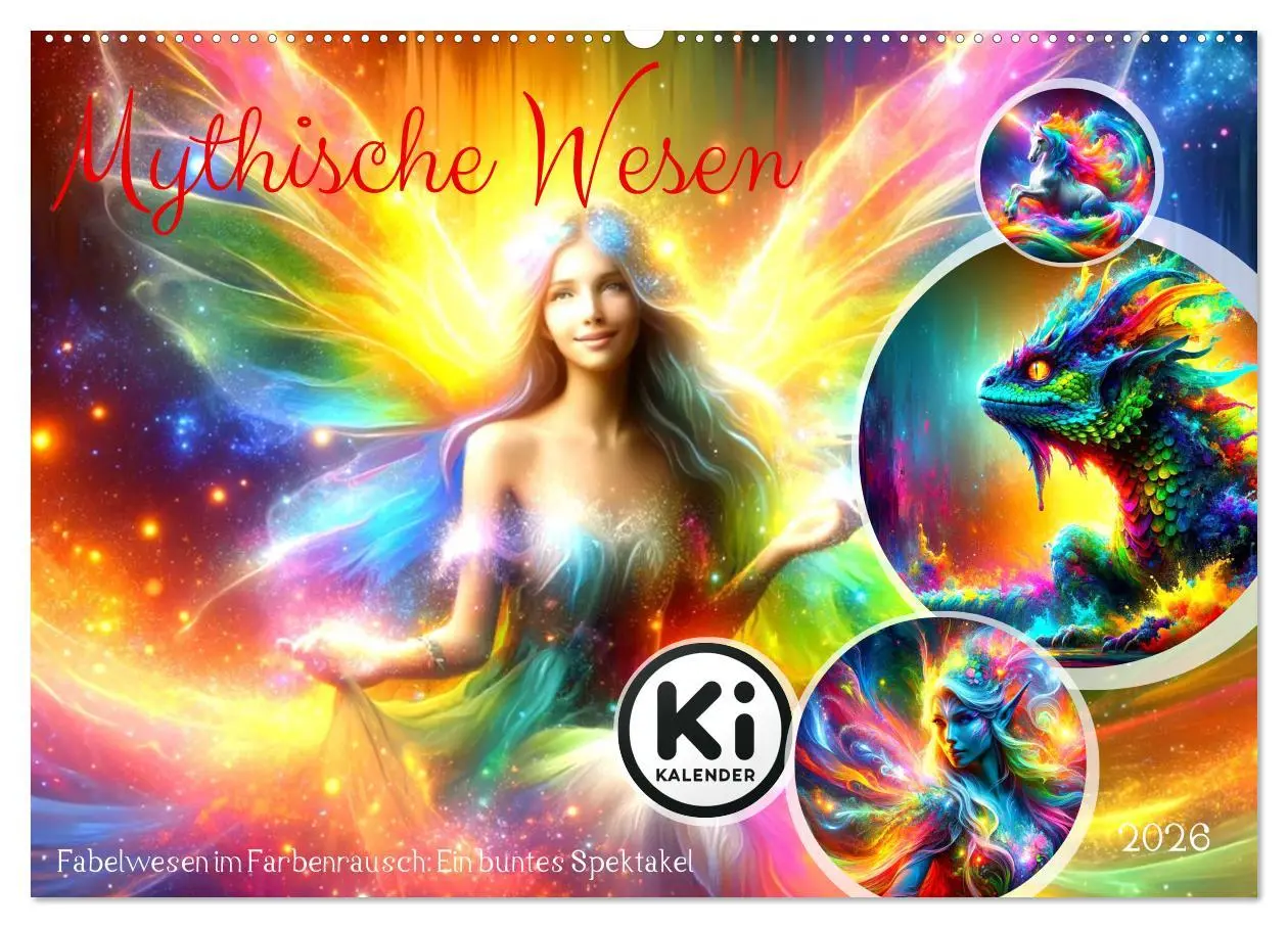 Cover: 9783457457955 | Mythische Wesen - Fabelwesen im Farbenrausch: Ein buntes Spektakel...