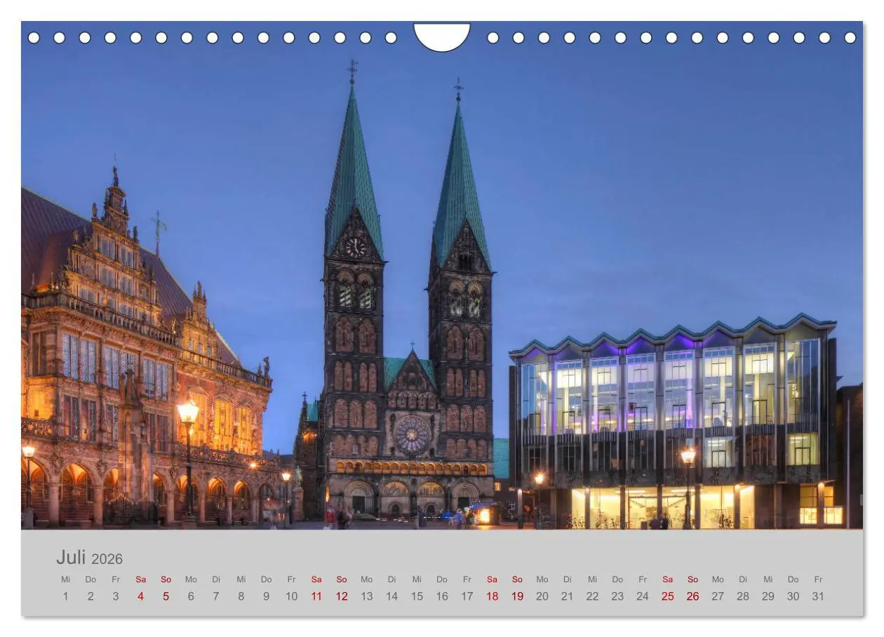 Bild: 9783457767955 | Hansestadt Bremen (Wandkalender 2026 DIN A4 quer), CALVENDO...
