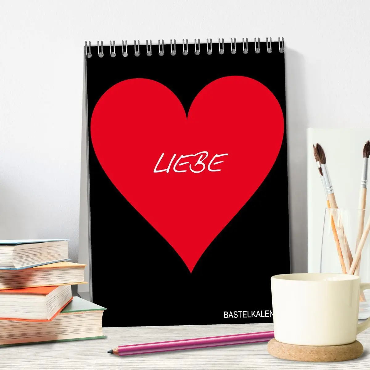 Bild: 9783516477955 | Foto- und Bastelkalender "LIEBE" in der Farbe Schwarz...