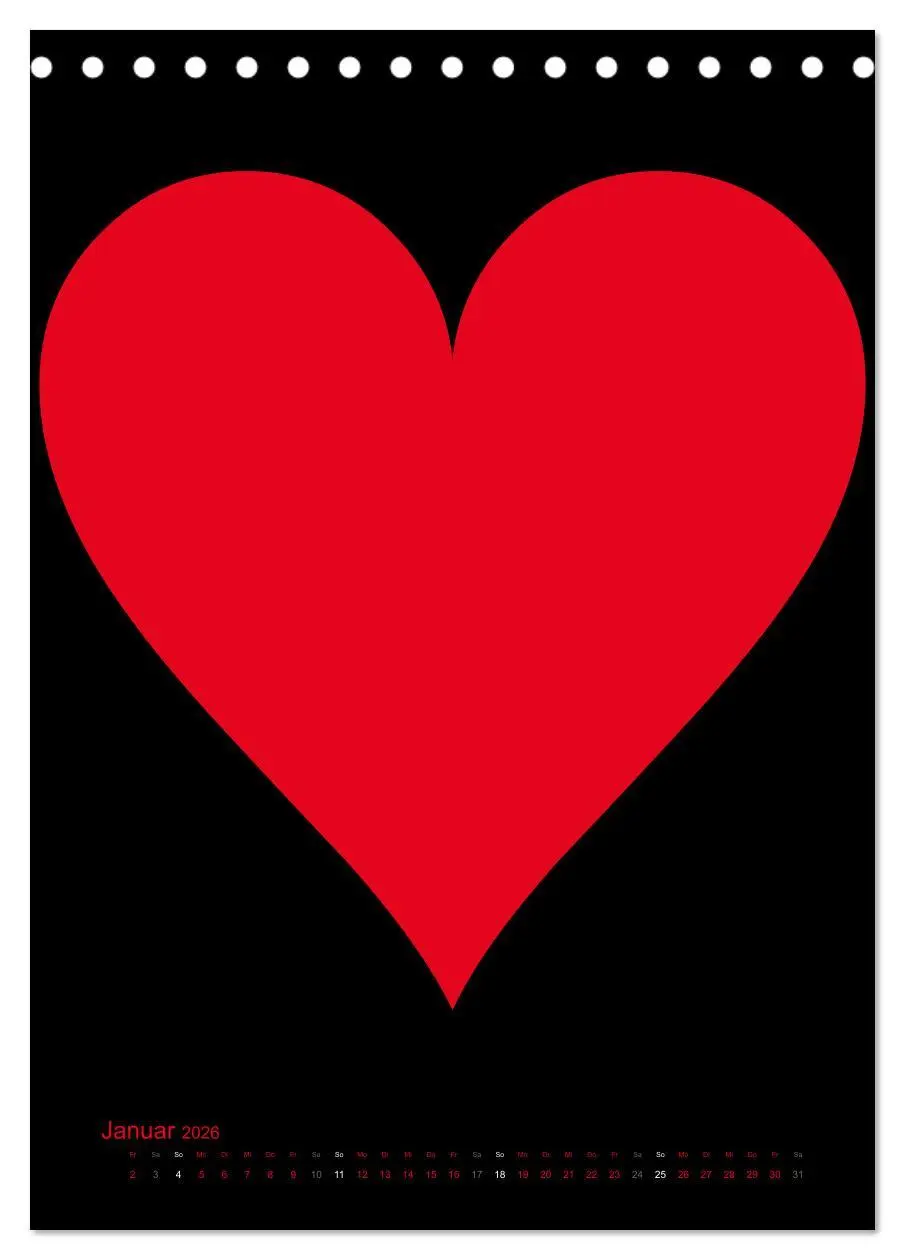 Bild: 9783516477955 | Foto- und Bastelkalender "LIEBE" in der Farbe Schwarz...