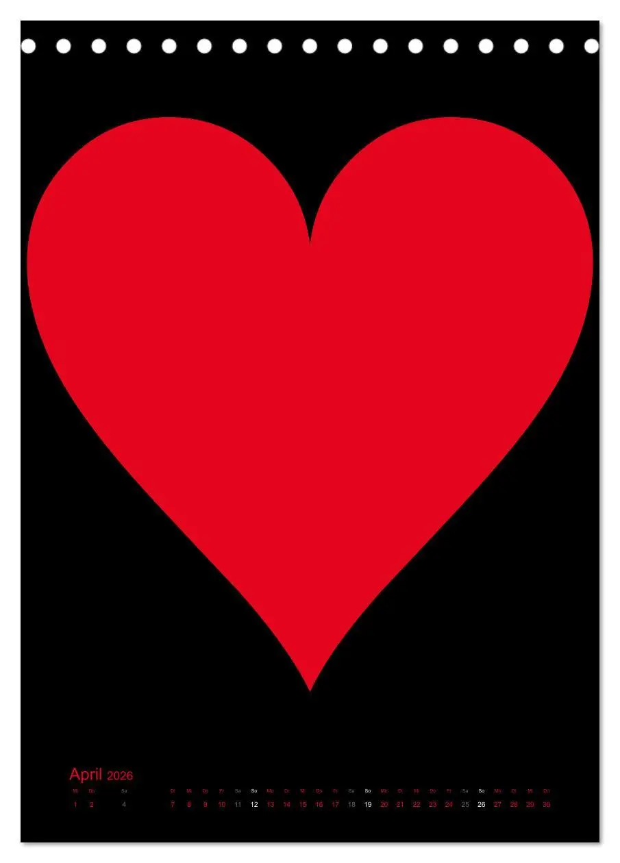 Bild: 9783516477955 | Foto- und Bastelkalender "LIEBE" in der Farbe Schwarz...
