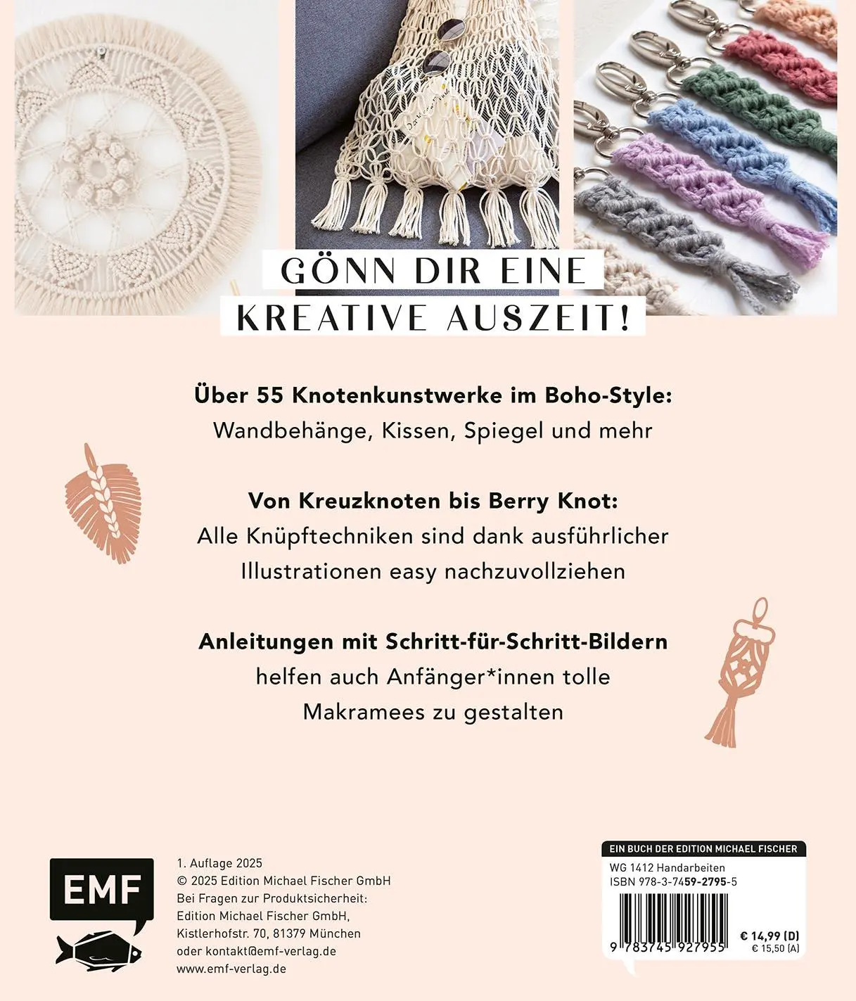 Rückseite: 9783745927955 | Makramee - Die große Projektsammlung mit über 55 Anleitungen | Buch