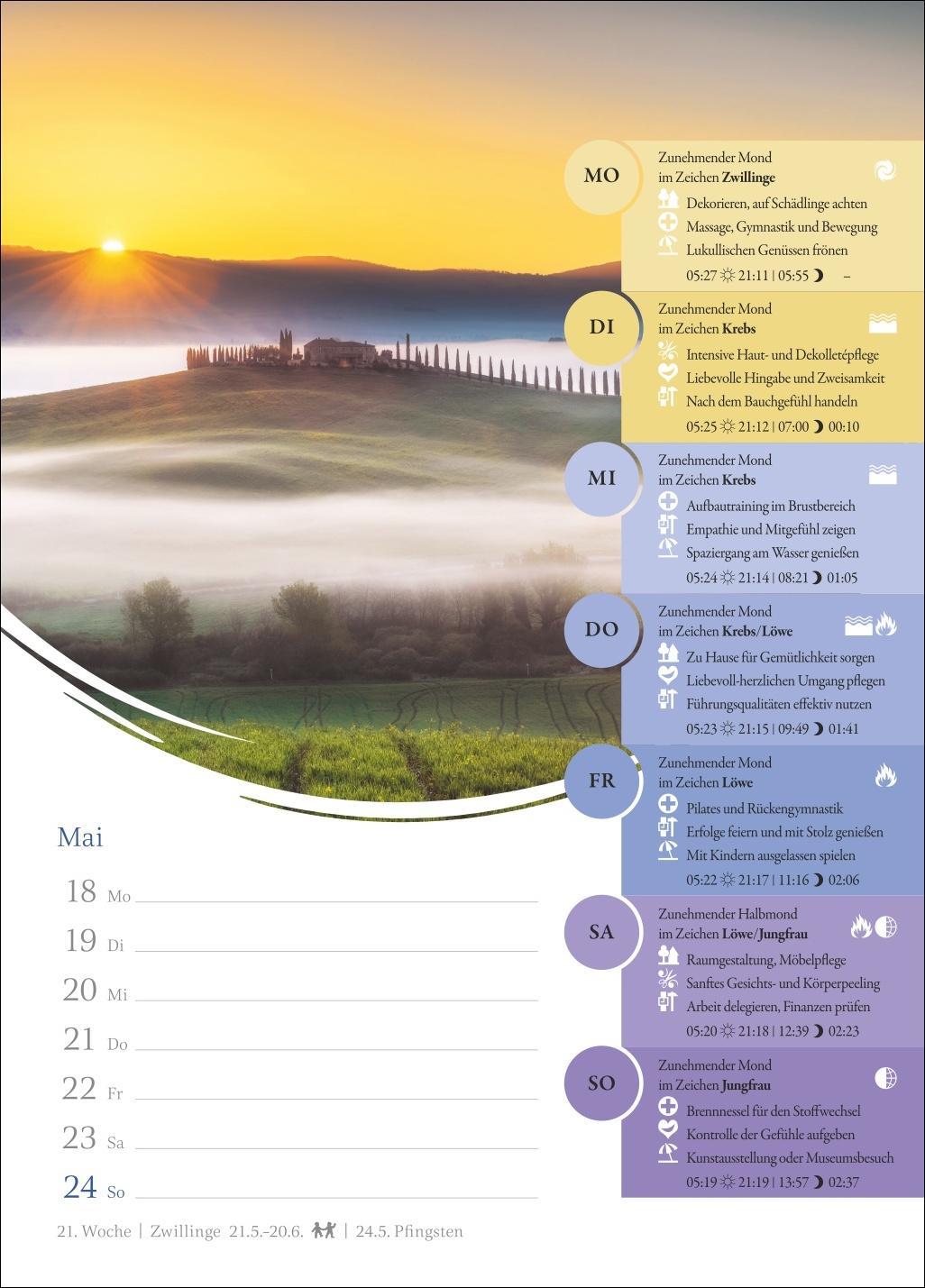 Bild: 9783840037955 | Mondkalender Wochenkalender 2026 - 53 Wochenblätter mit praktischen...